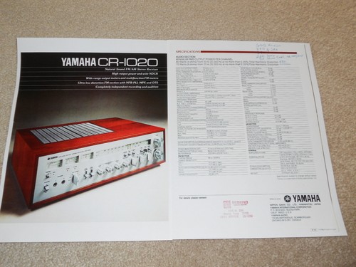 Yamaha 1020 brochure - yamaha,