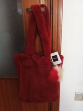 Borsa rossa in pelliccia
