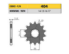 404 - PIGNONE PASSO 525 SUZUKI