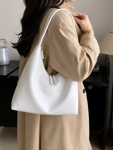 Borsa hobo donna - hobo, bianca