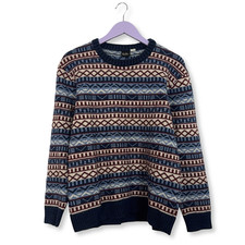 Maglione Vintage blu e rosso