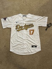 Maglia Shohei Ohtani Dodgers uomo Medium Champions 2025 bianco-oro nuova con etichette #17