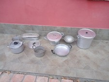 Lotto Pentole Tegami Alluminio Vintage Ex Ristorante Alluminio Vintage  Arredo