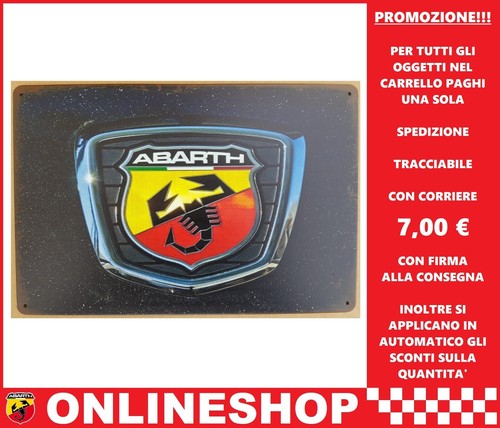 Targa pubblicitaria abarth - abarth, in