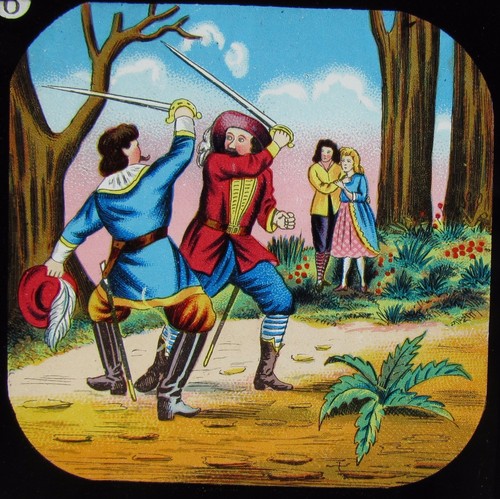 Glass magic lantern - lantern, slide