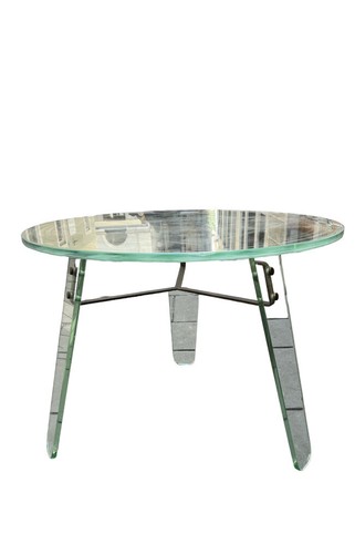 Midcentury glass chess - , table