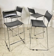 LOTTO 4 SGABELLI DESIGN ATTR. GIANDOMENICO BELOTTI SGABELLO BAR SEGGIOLINO CUOIO