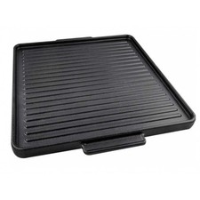 PIASTRA BISTECCHIERA GHISA PER FORNELLONE MISURE 40 X 40 CON MANICI BARBECUE