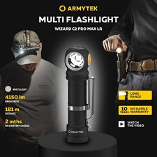 Torcia LED più luminosa Armytek Wizard C2 Pro Max LR luce bianca 4150 lm 181 m