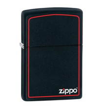 Accendino Zippo Z201092 nero opaco con bordo rosso