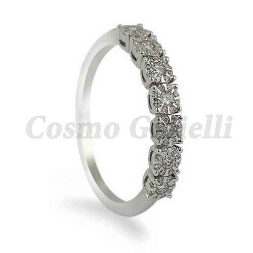 Anello oro 750 - oro, bianco