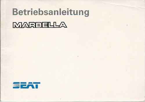 Seat marbella manuale uso - seat,