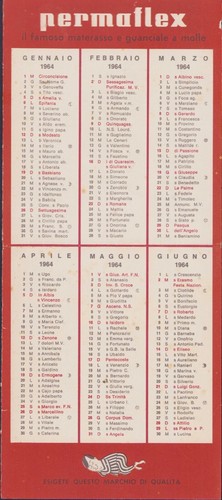 Calendario calendarietto - /,