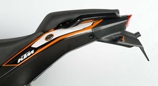 Supporto porta targa KTM 125 Duke 2011-2016 nero R&G racing coda ordinata
