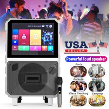 Macchina Karaoke 8" con Microfono Wireless Altoparlante Bluetooth Portatile Woofer DJ