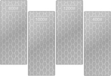 Kit 4 pezzi 400 600 1000 1200 grana diamantata affilacoltelli piastra levigatura banco pietra