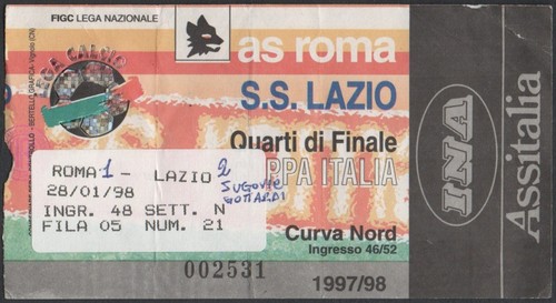 Biglietto stadio ticket roma - stadio,