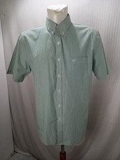 Articolo e3830 camicia uomo Dockers verde a righe, taglia L, ascelle 59cm, spall