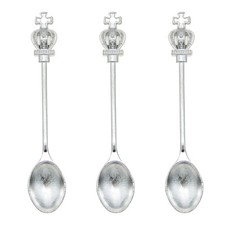 12PZ Ciondolo Cucchiaio da Tavola Placcato Argento 56x10mm per Collana Bracciale