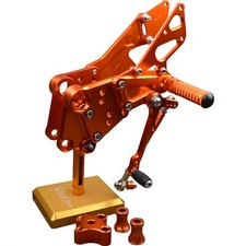 Orange CNC Rearset Foot pegs