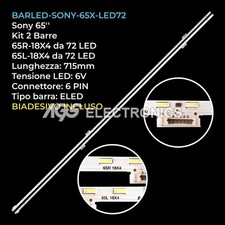 KIT 2 BARRE STRIP 72 LED TV