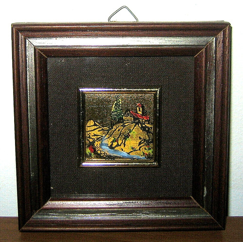 Quadro serigrafia foglia - su,
