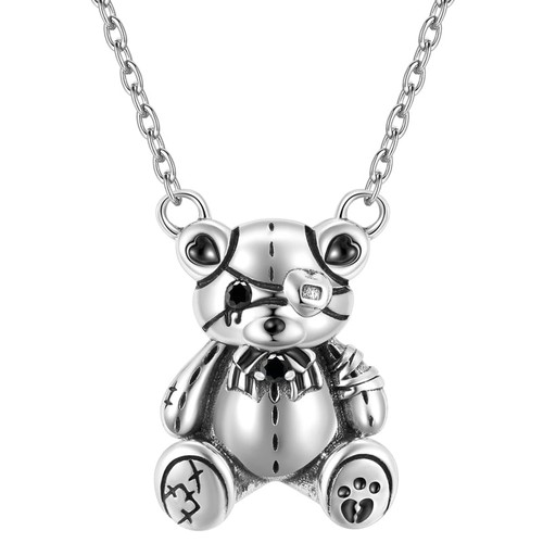 Collana con orsetto argento - con,