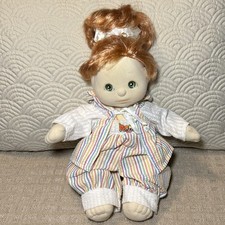 Bambola vintage 1985 Mattel MY CHILD capelli rossi occhi verdi con maglione Seersucker a righe