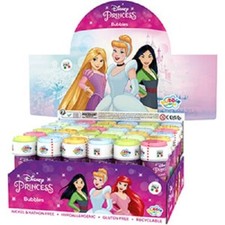 36 BOLLE DI SAPONE PRINCIPESSE festa party compleanno 60 ml (scatola completa)