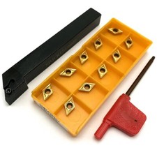KIT INSERTI UTENSILE ESTERNO 10MM 12MM PER TORNIO UTENSILI TORNITURA SDJCR