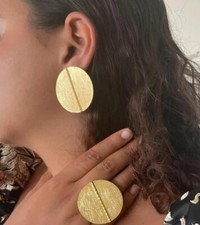 gioielli donna set orecchini con anello in acciaio, ottimo come regalo