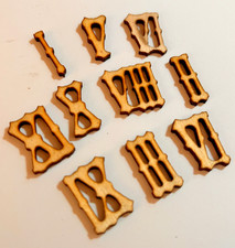 SET NUMERI ROMANI IN LEGNO RICAMBI OROLOGI CUCU