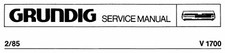 GRUNDIG V1700 Schematic