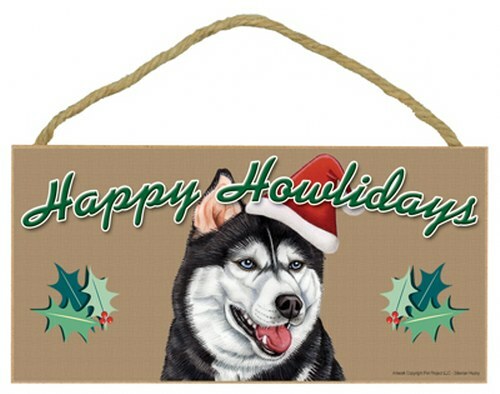 Insegna happy howlidays husky - insegna,
