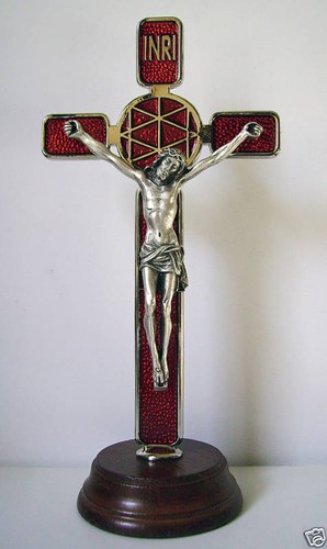 Crocifisso metallo smalto - crocifisso,