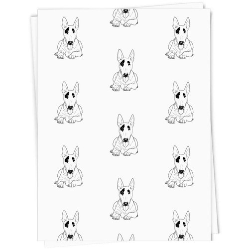 Bull terrier gift wrap - terrier',
