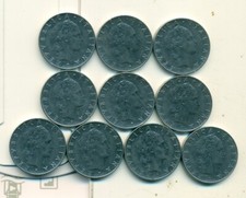 10 DIFFERENT 50 LIRE COINS