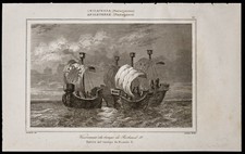 1842, Incisione Antica Navi