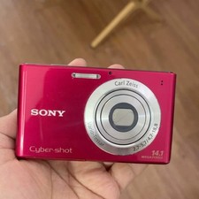 Sony DSC-W330 14,10 milioni di pixel CCD fotocamera digitale retrò - 100% funzionante - rosso
