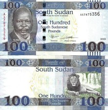 Sud Sudan 100 sterline 2019