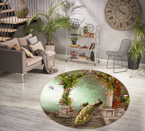 Ghirlanda fiori pavone - fiori, m789