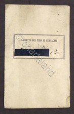 Libretto del tiro bersaglio - libretto,