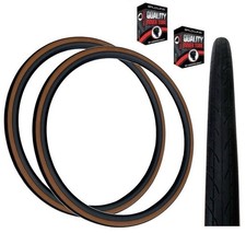 Baldys COMET 700 x 25c MURO MARRONE Slick Bici da Corsa Strada PNEUMATICO s TUBO s