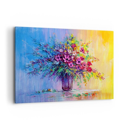 Quadro tela 100x70cm fiori - su,