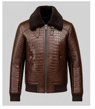 Giubbotto pelle uomo marrone