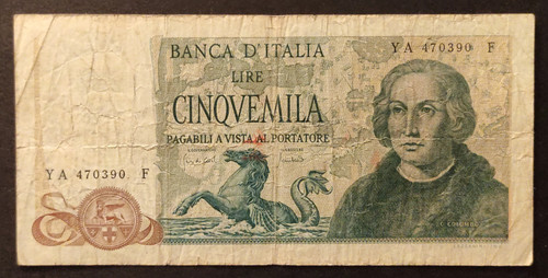 5000 lire colombo - lire, 2°