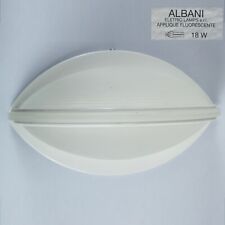 Applique mezzaluna Lampada da parete in vetro doppio satinato ALBANI bianco 