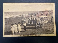 MARINA DI RAVENNA - LA SPIAGGIA - VIAGGIATA 1937 - Condizione da foto