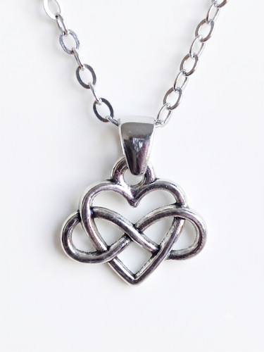 Collana infinito cuore - , argento