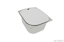 Lavello in acciaio inox con coperchio campeggio 325x265x100 mm lavabo camper